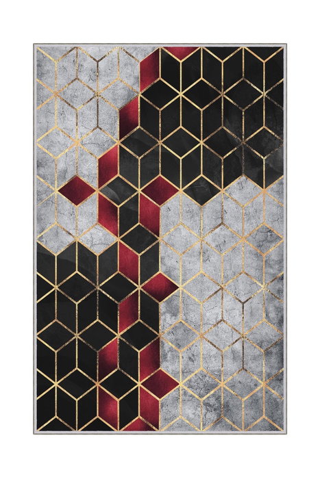 Conceptum Alfombra de Diseño 3D Multicolor 60 x 100 cm